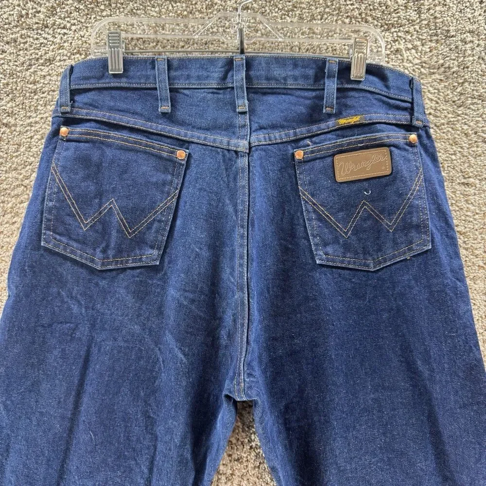Vintage‎ Wrangler Jeans Mens 36x34 Blue Denim 13MWZ Cowboy Cut Straight Adult